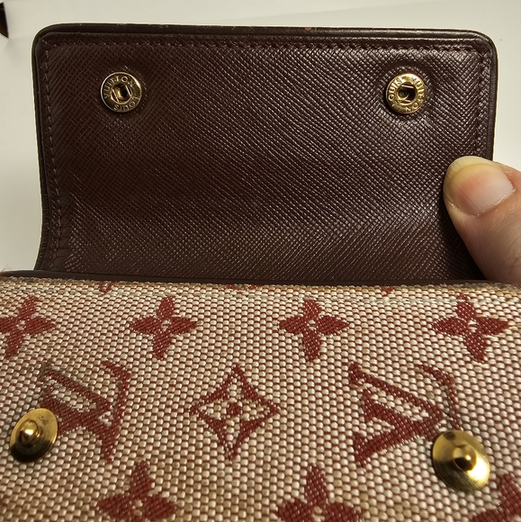 LV Cherry Mini Lin Wallet Bifold with Coin Pouch - Unisex - Picture 4 of 9